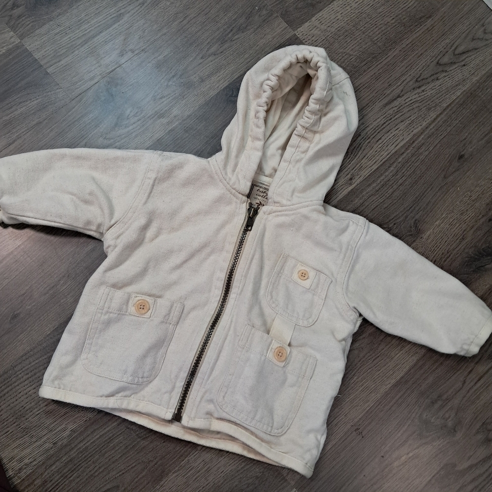 Baby Gap Collection Cream Canvas Jacket Size 3-12 Months Cotton Blend